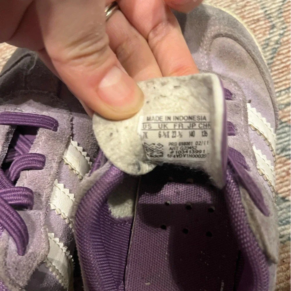 Kids Purple Adidas Samba Slip on Sneakers size 7 - Picture 4 of 4